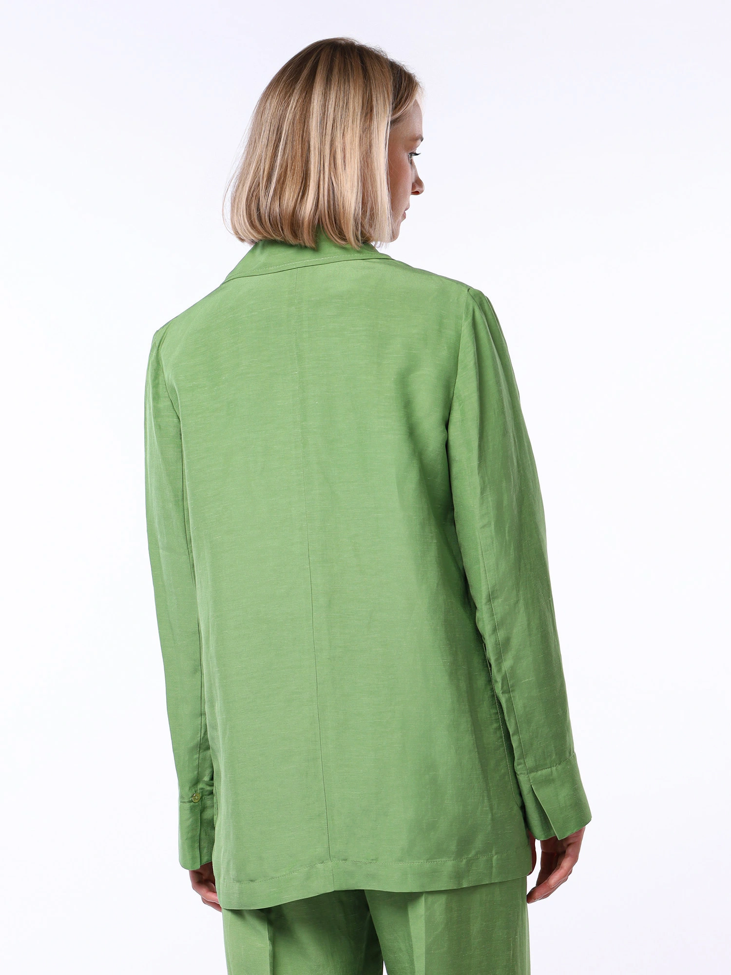 Жакет из смесовой вискозы прямого кроя